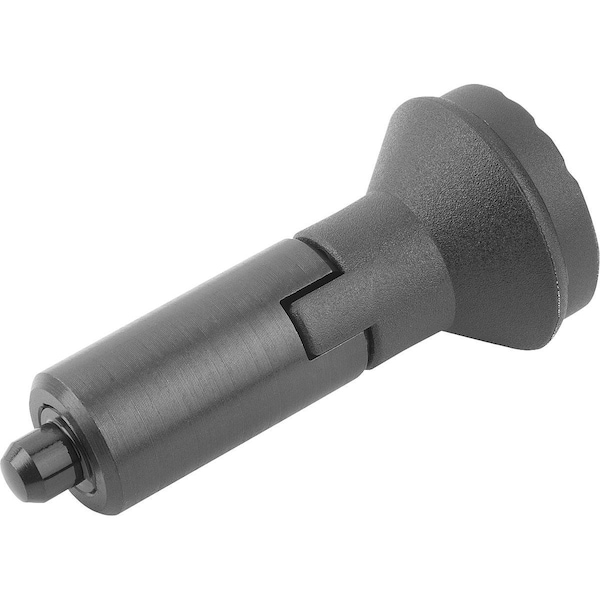 Indexing Plunger Without Collar Size:1, D1=12, D=5, L=47, Form:M With Locking Slot, Steel Hardened,